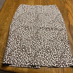 J. Crew pencil skirt in animal print